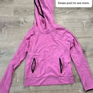 quarter zip, pink hooded jacket